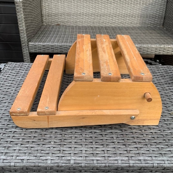 Vintage Wood Nu-Line Child's Folding Chair/ Stepping Stool Combination - Picture 15 of 15
